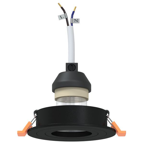 vidaXL Spotlights 6 pcs Negru 9 x 9 x cm Aluminiu