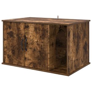 vidaXL Casa pentru pisici Stejar fumuriu 85 x 55 x 50 cm Lemn compozit