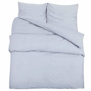 vidaXL Set cu husă de pilotă, gri, 200x220 cm, bumbac