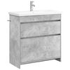 vidaXL Set de mobilier pentru baie Gri Beton 81 x 40 x 84,5 cm