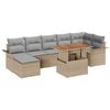 vidaXL Set de canapele pentru grădină 8 buc. Bej Rattan poli