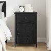 vidaXL Dulap de noapte Stejar Negru 40 x 42 x 60 cm Lemn compozit