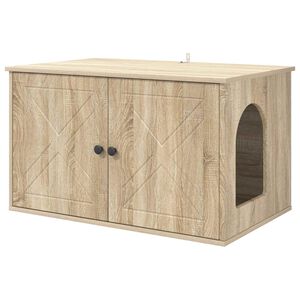 vidaXL Casa pentru pisici Sonoma 85 x 55 x 50,5 cm Lemn prelucrat