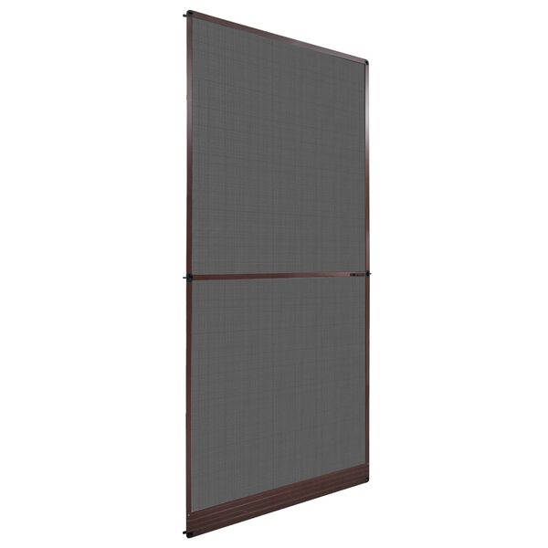 vidaXL Ecran pentru Insecte cu Hinge Manual Maro și negru 100 x 215 cm