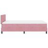 vidaXL Pat cu arcuri cu saltea cu headboard Roz 120 x 190 cm Catifea