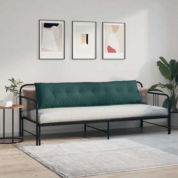 vidaXL Perna pentru spate Verde &icirc;nchis 200 x 19 x 50 cm țesătură