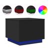vidaXL Măsuță de cafea cu lumini LED, negru, 50x50x40 cm