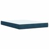 vidaXL Pat box spring cu saltea, albastru, 140x200 cm, catifea