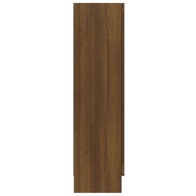 vidaXL Dulap vitrină, stejar maro, 82,5x30,5x115 cm, lemn prelucrat