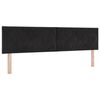 vidaXL Pat cu arcuri cu saltea cu headboard Negru 180 x 200 cm Catifea
