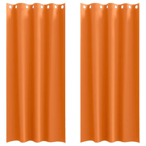 vidaXL Perdele Opaque cu Inel 2 pcs Portocalie Aprinsă 245 x 140 cm