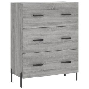 vidaXL Servantă, gri sonoma, 69,5x34x90 cm, lemn compozit