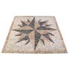vidaXL Plăci mozaic cu model de v&acirc;nt Multicolour 120 x 120 cm Marmură