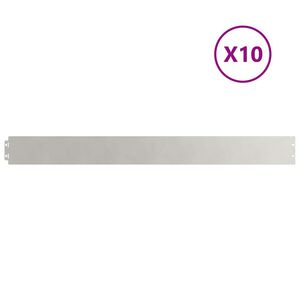 vidaXL Borduri de gazon 10 buc 10x103 cm Oțel inoxidabil