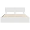 vidaXL Cadru de pat cu headboard Alb 180 x 200 cm Lemn prelucrat