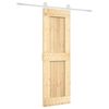 vidaXL Ușă glisantă Natural și Alb 70 x 210 cm Lemn de Pin Solid