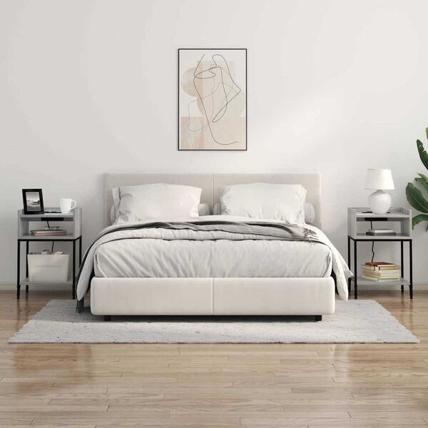 vidaXL Dulap de noapte Gri Sonoma 40 x 40 x 61 cm Lemn compozit