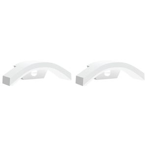 vidaXL Lămpi exterioare de perete LED/senzor 2 buc alb aluminiu turnat