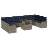 vidaXL Set de canapele pentru grădină 11 buc. Gri Rattan poli