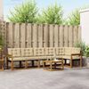 vidaXL Set de canapele de exterior cu pernă 7 pcs Natural și Bej