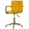 vidaXL Scaune de bucătărie pivotante 4 buc. catifea galben muștar