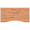 vidaXL Blat de birou, 100x(45-50)x2,5 cm, lemn masiv de fag
