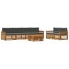 vidaXL Set de canapele de exterior 7 buc. Natural și Antracit