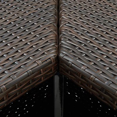 vidaXL Masă de bar colțar, maro, 100 x 50 x 105 cm, poliratan