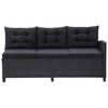 vidaXL Seturi de mobilier de exterior Negru poliratan