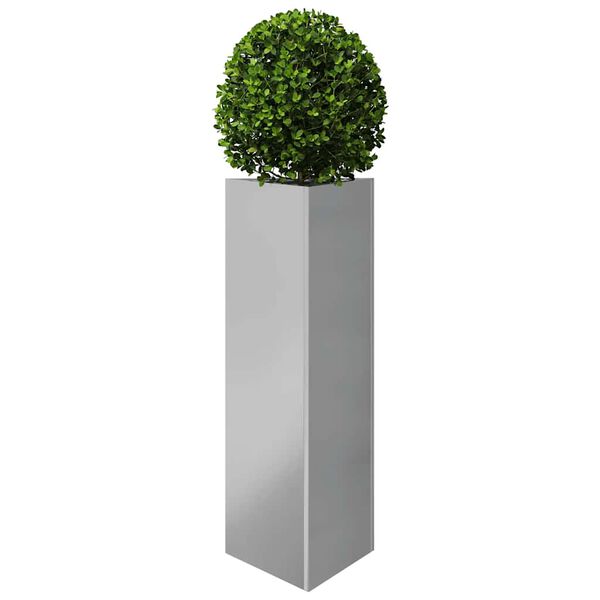 vidaXL Jardiniere grădină, 2 buc. 30x26x75 cm oțel galvanizat triunghi