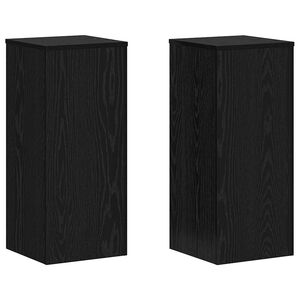 vidaXL Suport pentru plante 2 pcs Stejar Negru 30 x 30 x 70 cm
