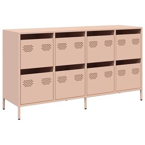 vidaXL Dulap, roz, 135x39x73,5 cm, oțel laminat la rece