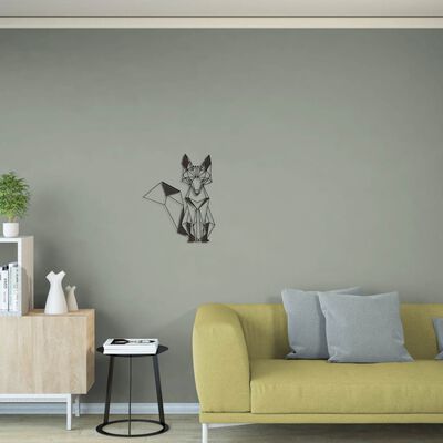 Homemania Decor de perete Fox, negru, 33x40 cm, oțel
