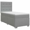 vidaXL Pat boxspring cu saltea Gri deschis 80 x 200 cm Țesătură