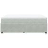 vidaXL Pat box spring cu saltea, gri deschis, 140x190 cm, catifea