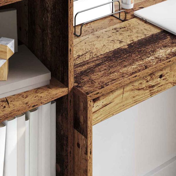 vidaXL Birou cu sertar 2 pcs Lemn vechi