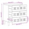 vidaXL Dulap de noapte Maro 50 x 33 x 62 cm Lemn de mango solid