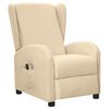 vidaXL Fotoliu de masaj electric rabatabil, crem, textil