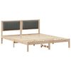 vidaXL Cadru de pat cu tăblie tapițată Gri &icirc;nchis 150 x 200 cm