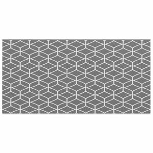 vidaXL Covor de exterior Geometric ARAKIL Gri și alb 500 x 250 cm