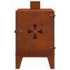 vidaXL Sobă de camping 35x50x60 cm Oțel Corten