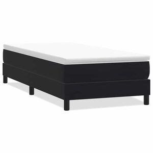 vidaXL Pat cu arcuri fără saltea negru 100x220 cm catifea