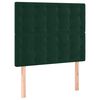 vidaXL Pat box spring cu saltea, verde &icirc;nchis, 80x200 cm, catifea