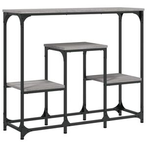 vidaXL Măsuță consolă, gri sonoma, 89,5x28x76 cm, lemn prelucrat