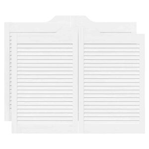 vidaXL Uși batante cu jaluzele, 2 perechi, alb, 80x100 cm