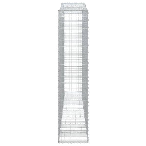 vidaXL Coș gabion arcuit 400x50x220/240 cm fier galvanizat