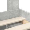 vidaXL Cadru de pat Gri Concret 100 x 200 cm Lemn de pin masiv