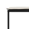 vidaXL Set mobilier de exterior cu perne, 11 piese, negru, poliratan