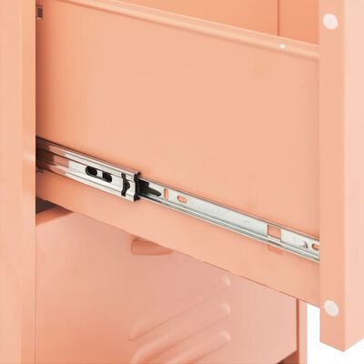 vidaXL Dulap de depozitare, roz, 42,5x35x101,5 cm, oțel