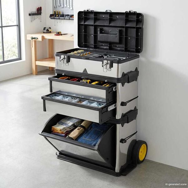 Cutie de scule cu roți, 3 părți, &icirc;nlocuiește 140174